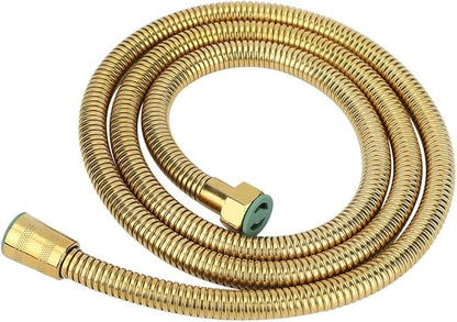 Tissting G1/2in Gold Shower Hose Stainless Steel Material Double Buckle Design Handheld Shower Head Hose Suitable for Most Bathroom Showers Bathroom Accessories https://a.co/d/gHmTCHk