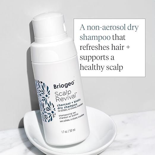 Briogeo Scalp Revival Dry Shampoo Powder, Clarifying Shampoo Scalp Cleanser for Dry Scalp  Itchy Scalp, Scalp Treatment with Tea Tree Oil for Hair, Travel Size Dry Shampoo, Detox Shampoo, 1.7 fl oz