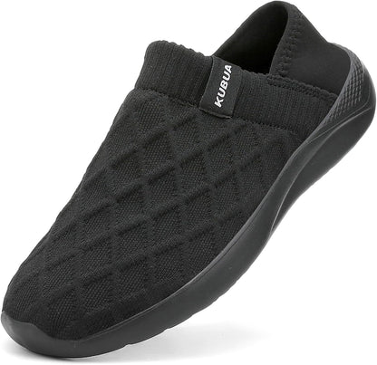 KUBUA Mens Womens Slippers Indoor Lightweight House Shoes Outdoor Breathable Slip on Loafers