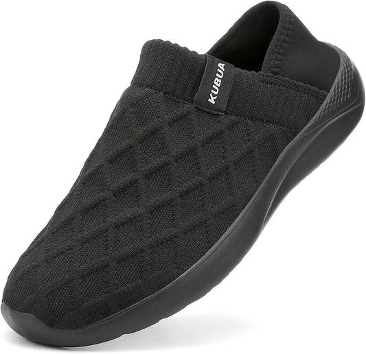 KUBUA Mens Womens Slippers Indoor Lightweight House Shoes Outdoor Breathable Slip on Loafers