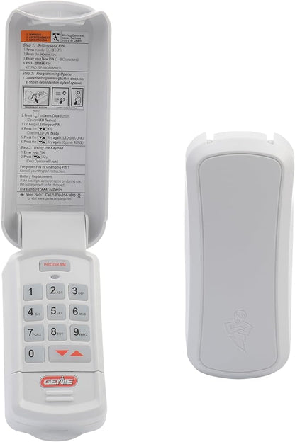 Genie Garage Door Opener Wireless Keyless Keypad - Safe  Secure Access - Compatible with All Genie Intellicode Garage Door Openers - Easy Entry into the Garage With a PIN - Model GK-R, White