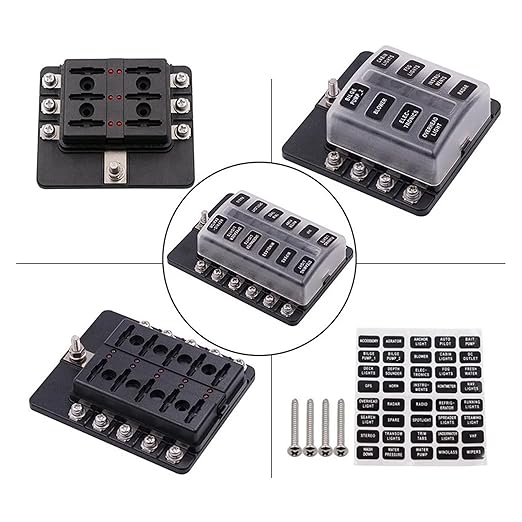 Car 6 Way 8 Way Blade Fuse Terminal Block Auto Track Fuse Holder Box with Light(ONLY Blade Fuse 1_Standard)