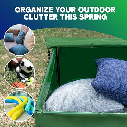 Outdoor Storage Box  143 Gallon Waterproof Deck Box, Patio Storage Box, Outside Storage Bin for Garden, Pool, Yard  Camping  Heavy-Duty Deck Storage Waterproof for All-Weather Protection
