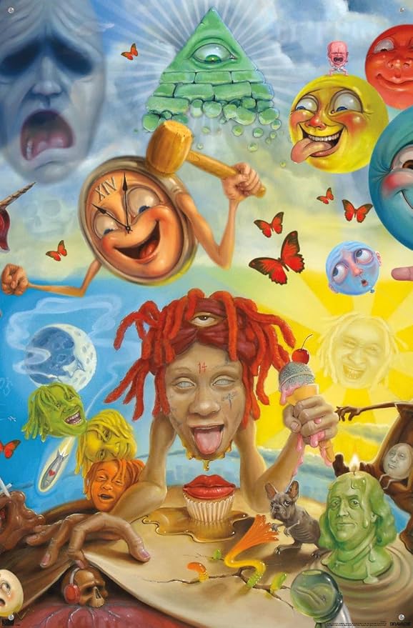 Trends International Trippie Redd "Life's A Trip" - Art Wall Poster, 24" x 36" Canvas Poster