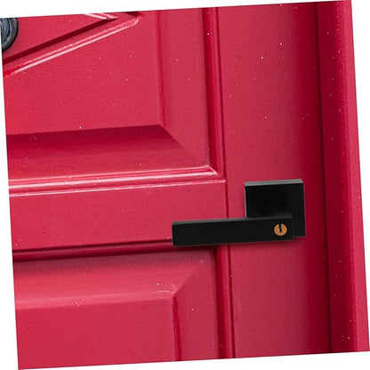 Angoily Black Interior Door Handle Lever Door Lock Aluminum Knob Security Lock for Multiple Room Applications