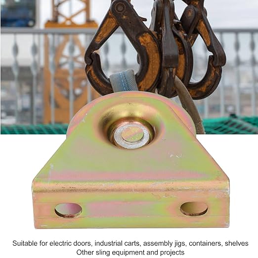 2Pcs Pulley Wheel, Galvanized Alloy Steel V Type Rope Block Roller 48mm for Electric Doors, Industrial Carts, High Load Capacity