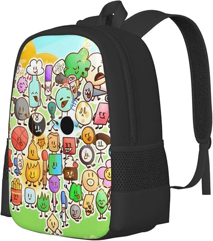 Bfdi-Battle for Dream-Island Backpack,3d Print Laptop Backpack Lightweight Casual Daypack Bookbag 16.5 In, 17 Inch