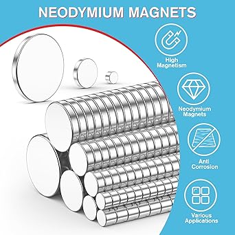30 Pcs Small Magnets, 15x2mm Mini Magnets, Tiny Magnets, Whiteboard Magnets, Round Magnets for Whiteboard, Photos, Tools, Arts, Home, Office