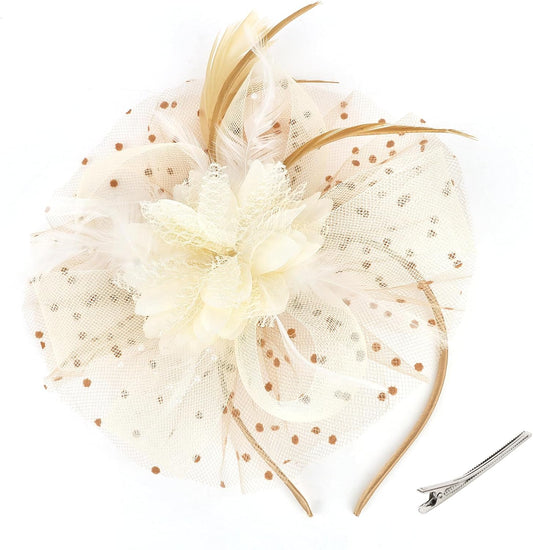 CAVETEE Fascinator for Women Tea Party, Tea Party Headpiece for Women 1920s Party