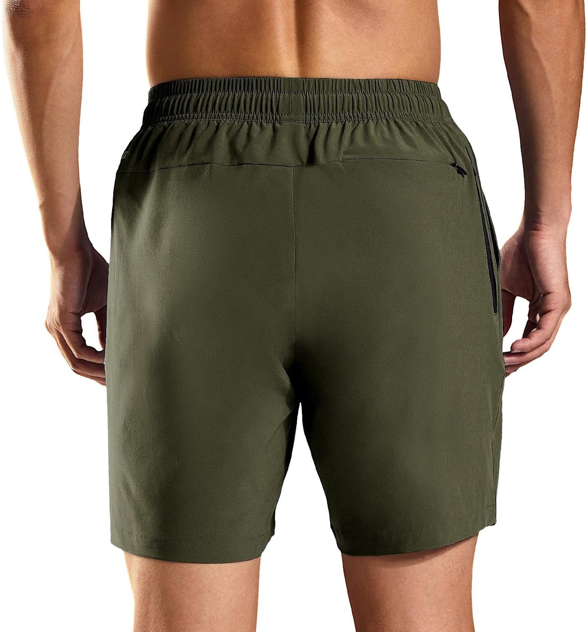 Men's Workout Running Shorts 7 Inch Lightweight Athletic with Zipper Pockets No Liner Quick-Dry Gym Active Shorts