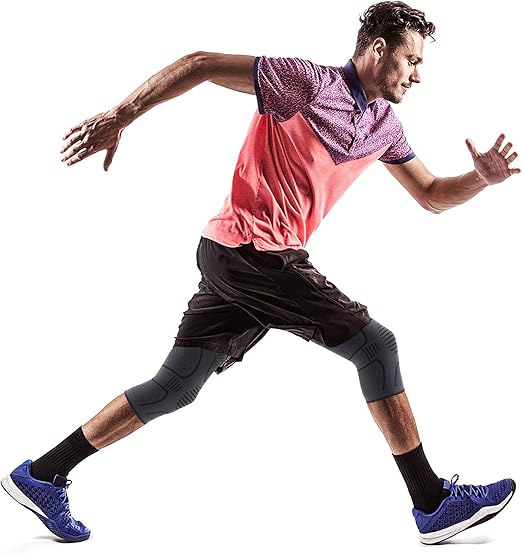 Double Couple 2 Pack Copper Knee Brace Knee Compression Sleeve Support for Men Women Knee Pain Working Out Running Sport Arthritis
