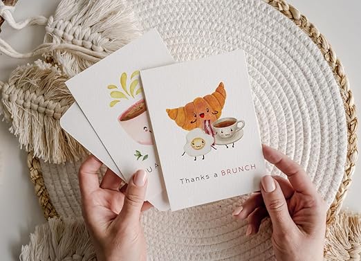 40 Funny Thank You Cards with Envelopes Stickers Bulk Cute Pun Blank Notes Cards for Friends Family Kids Teachers Coworkers Business Gratitude Appreciation Valentine Thank yous Greeting Holiday