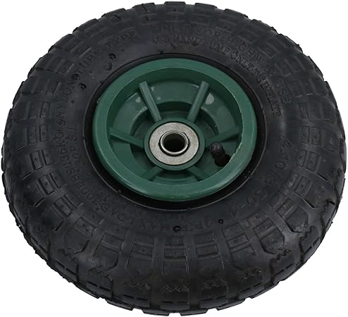10 Inch Pneumatic Wheel For Sack Truck Carts Wheelbarrows 16mm Bore 1pc