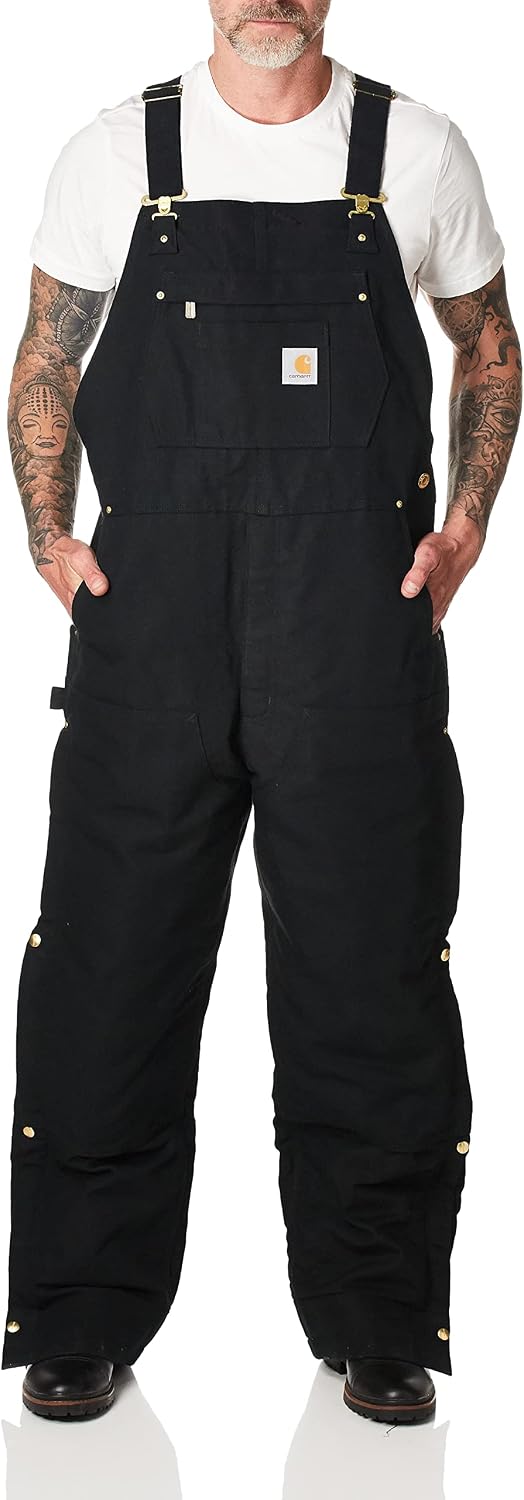 Carhartt Men's 104393 Loose Fit Zip-to-Thigh Bib Overall - Quilt Lined