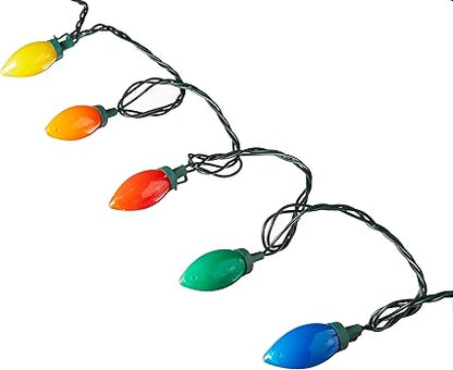 NOMAINMLITEN-IMPORT 2936-88A 0 Holiday Wonderland, 25 Count, Multi Ceramic, C9, Glass Look LED Light Set