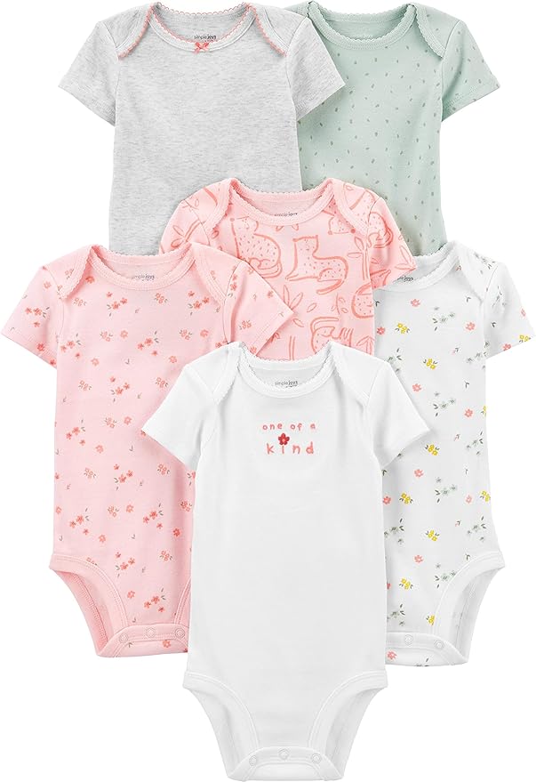 Simple Joys by Carter's baby-girls 6-pack Short-sleeve Bodysuit
