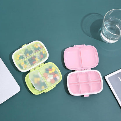 Mini 8-Compartment Pill Box Portable dust-Proof Sealed Small Pill Box sub-Packing Storage Box