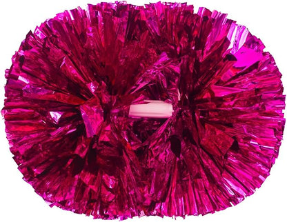 2 Pack Pom Poms Cheerleading, Cheerleading Pom Poms for Girls with Baton Handle, Cheer Pompoms for Sports Team Spirit Cheering, Pompoms Cheerleader Kids