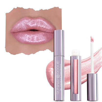 Runway Rogue LuxGloss Lip Gloss, High-Pigment Shimmery Soft Pastel-Pink Lip Gloss, Catwalk