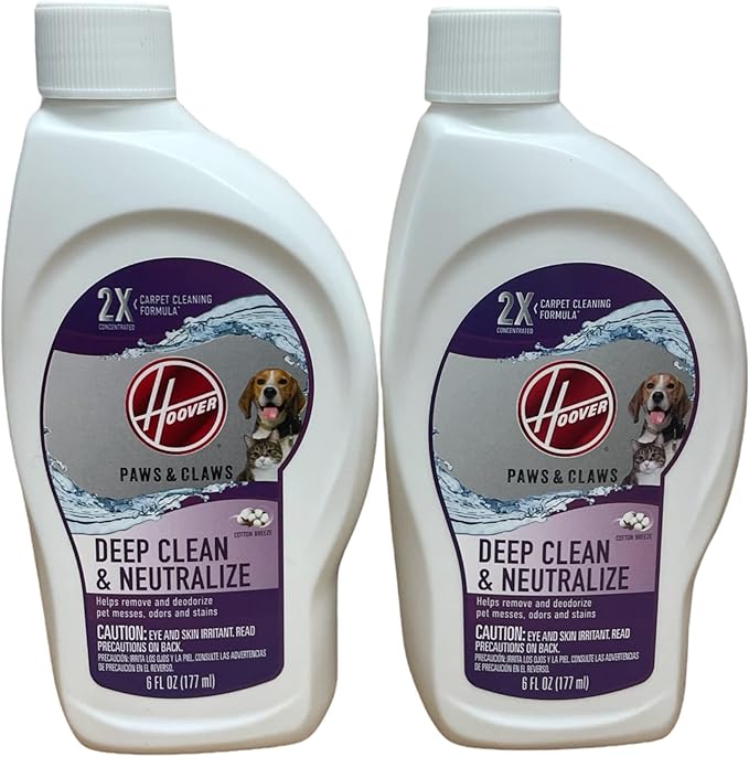 Hoover Paws and Claws Deep Clean  Neutralize 2X Carpet Cleaning Formula 6oz (2)