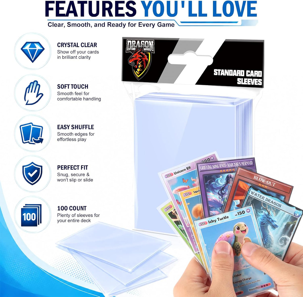 700 Counts Card Sleeves Top Loaders for Trading Cards, Penny Soft Sleeves Baseball Card Sleeve Protectors Fit for Sports,Football,Game Cards