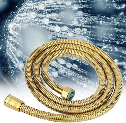 Tissting G1/2in Gold Shower Hose Stainless Steel Material Double Buckle Design Handheld Shower Head Hose Suitable for Most Bathroom Showers Bathroom Accessories https://a.co/d/gHmTCHk