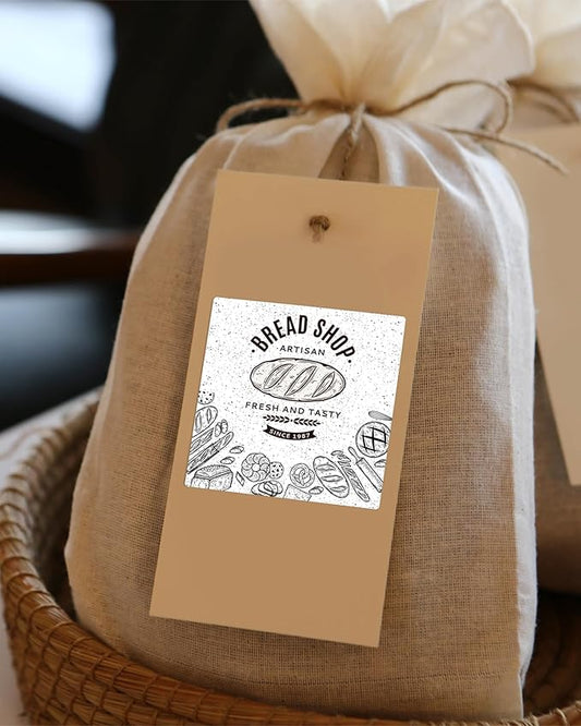 2x2 Square Thermal Labels Thermal Sticker Labels with Perforated Line, 500 Sheets1 Roll, White, for QR Code, Baking, Product Logo, Business