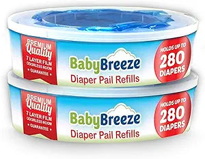 Diaper Pail Refill Bags Compatible with Playtex Diaper Genie Diaper Disposal System - 560 Count (2 Pack) ‚Äì by BabyBreeze