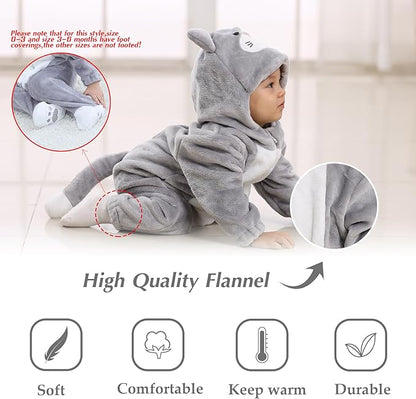 TONWHAR Unisex-Baby Animal Onesie Costume Cartoon Animal Outfit Homewear Kids' One-Piece Rompers