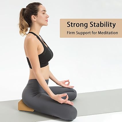 Hatha Yoga Cork Yoga Block, Natural Cork from Portuguese, Premium Brick, Eco-Friendly Yoga Accessories for Yoga, Pilates  Stretching