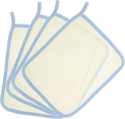 SAFIGLE Skin Care Scrub Towel 4pcs Reusable Loofah Washcloths Exfoliating Wash Towel Soap Foaming Sheets