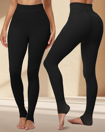Fleece Lined Winter Tights Women - Thermal Warm Pantyhose Thick Sheer Leggings Color: Burgundy
