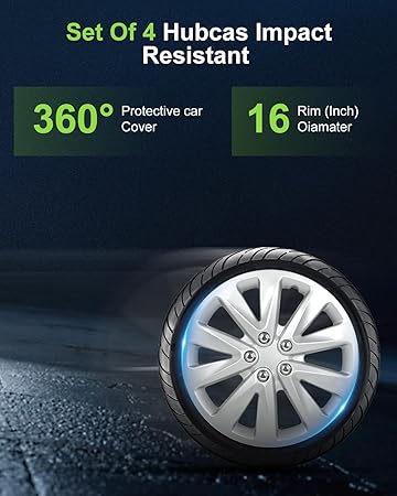 SCITOO(16-Inch) Snap On Hubcap Auto Tire Replacement Exterior Cap Fit for 2005-2008 Fit for Buick Lacrosse 3.6L Wheel Cover