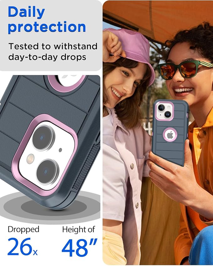 AICase for iPhone 14/13 Case,Heavy Duty Drop Protection Full Body Rugged Shockproof/Drop Proof/Dust Proof Military Protective Tough Durable Cell Phone Cover for iPhone 14/13 6.1"_5
