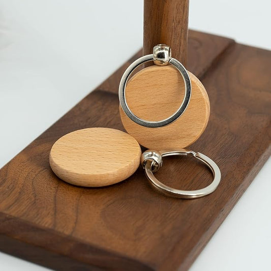 Blank Wooden Key Tag Key Chain Wood Engraving Blanks 20 Pack
