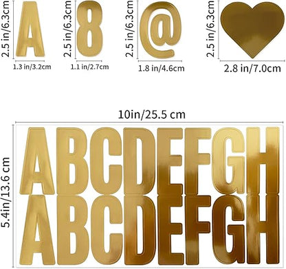 Bemeol 500 Pieces 30 Sheets Large Letter Stickers 2.5 Inch Alphabet Letter Stickers Self Adhesive Letters for Bulletin Board Mailbox Door Classroom Home Decor