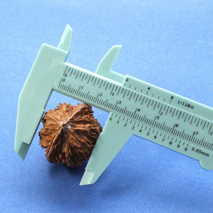 Honbay 4pcs Mini Double Scale Plastic Vernier Caliper Ruler Measuring Tool