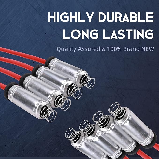 Iridium - Set of spark plugs and cables for Chevy 5.3L Silverado 1500 Suburban Avalanche Tahoe 4.8L 6.0L, 41 110 12621258 Spark plugs compatible with GMC Yukon Sierra
