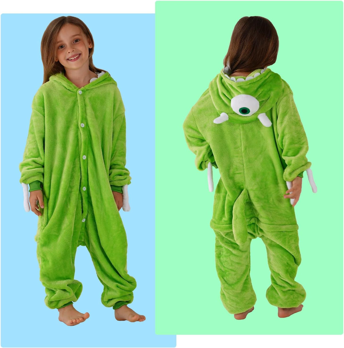 Unisex Children Animal Onesie Pajamas,Kids Flannel Halloween Cosplay Costume/Homewear/Sleepwear