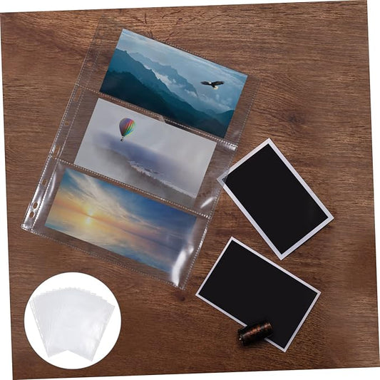 STOBOK 10pcs 9 Pocket Currency Album Pages Loose Leaf Pages for Stamps Concert Tickets and Stylish Photo Collections Ideal for Cash Collectors and Organizing Banknotes