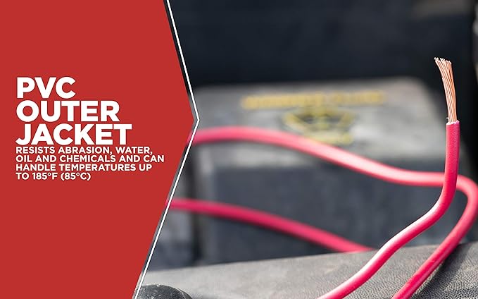 Coleman Cable 55669133 Automotive Copper Wire; 14-Gauge; Red