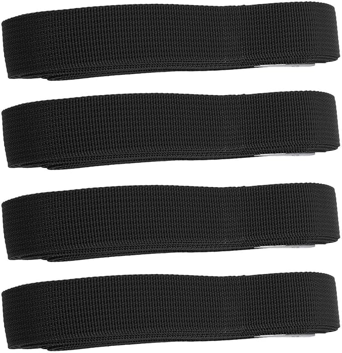 Luggage Tie Down Strap Heavy Duty Flexible Secure Hold 4 Suitcase Straps Quick Release Buckles for Camping (Black)