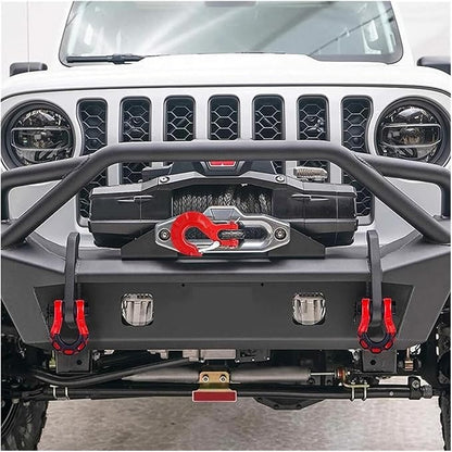 11Ton (516") Die Forged Hook 4500lbs-8000lbs Winch Towing Rope ATV UTV Tow Trailer, Boat Part, Marine(Black)