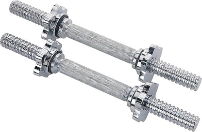 Sunny Health  Fitness 14" Threaded Chrome Dumbbell Bar Pair - STDBH-14