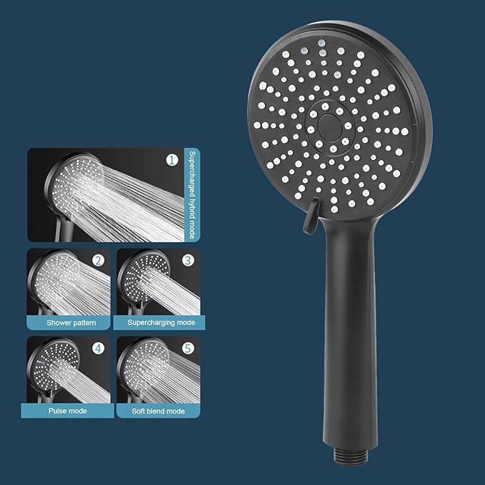 Shower Head, igh Pressure Handheld Shower Head, ABS Detachable Bathroom Shower Sprayer Head for Replacement