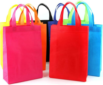 Tosnail 32 Pack Reusable Gift Bags, Fabric Tote Party Bags Treat Bag - Assorted 8 Colord