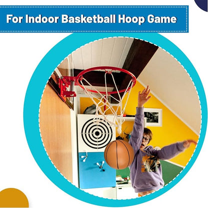 6" Mini Basketball for Kids & Adults, Indoor Basketball for Over-Door Hoop, Toddler Balls Arcade Game 4 Pack (pump not included. Shade of orange is brighter than the picture)