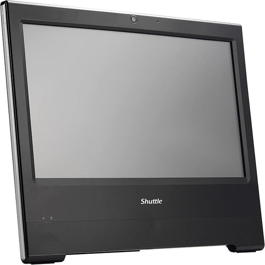 Shuttle XPC AIO X50V8 Black Embedded Intel Celeron 5205U All-in-One Barebone PC, Fanless, IP54 Certified, VESA Compatible, No RAM, No HDDSSD, No OS