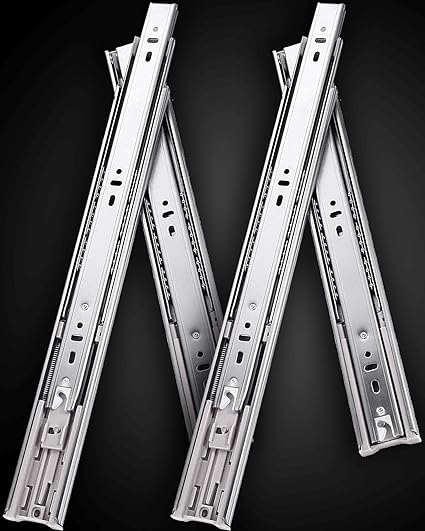 Drawer Slides, Heavy Duty, Ball Bearing, Full Extension (Soft-Close, 2 Pairs, 20 Inch)