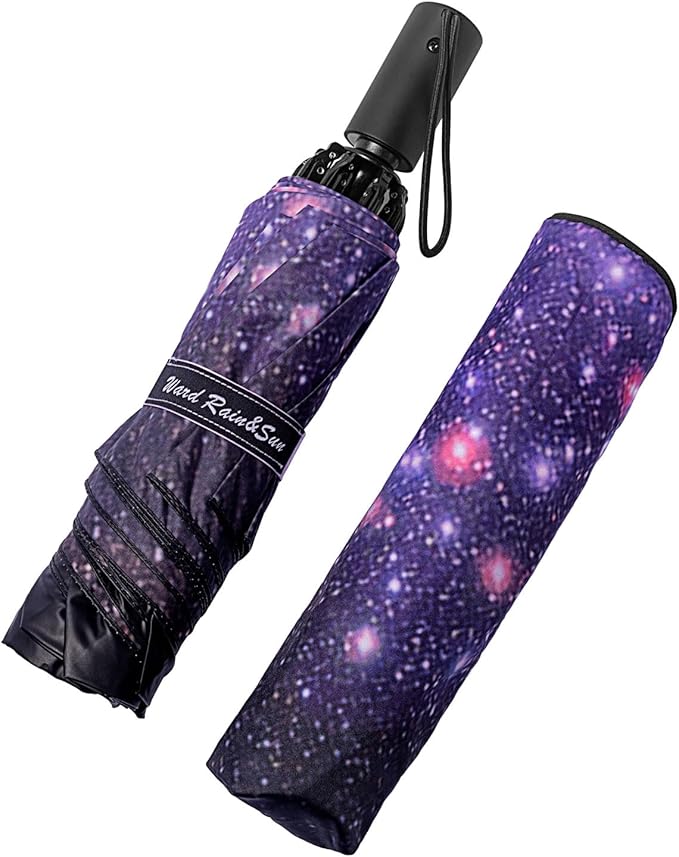Ward RainSun Windproof Inverted Travel Umbrella - 8, 10, 12  16 Rib Designs with Automatic Folding, Compact  Portable, Durable Reverse-Fold Rain Umbrella for Car  Backpack
